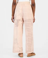 And Now This Women's Lace Drawstring-Waist Wide-Leg Pants, Macy's Exclusive