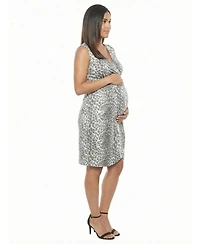24seven Comfort Apparel Women's and Plus Maternity V-Neck Wrap Dress