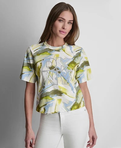 Dkny Women's Crewneck Short-Sleeve Top