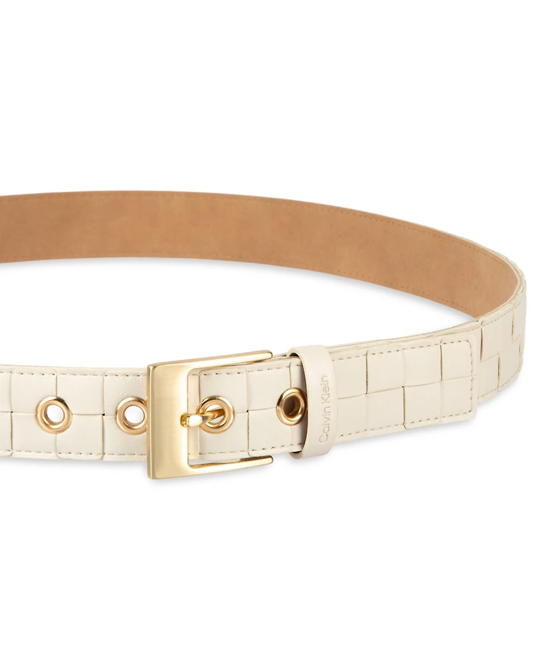 Calvin Klein Women's Modern Box Woven Casual Belt