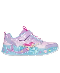 Skechers Toddler Girls S-Lights: Mermaid Dreams Light-Up Fastening Strap Casual Sneakers from Finish Line