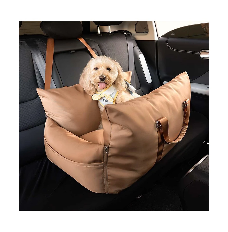 FunnyFuzzy First Class Waterproof Dog Car Double-Seat Bed