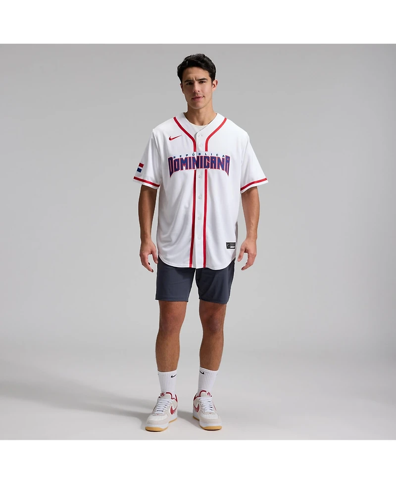 Nike Men's Julio Rodriguez White Dominican Republic Baseball 2026 World Classic Stadium Jersey