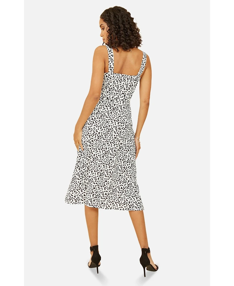 Yumi Women's Printed Button Through Midi Dress