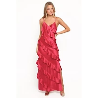 Petal and Pup Women's Ciao Ruffles Maxi Satin Dress