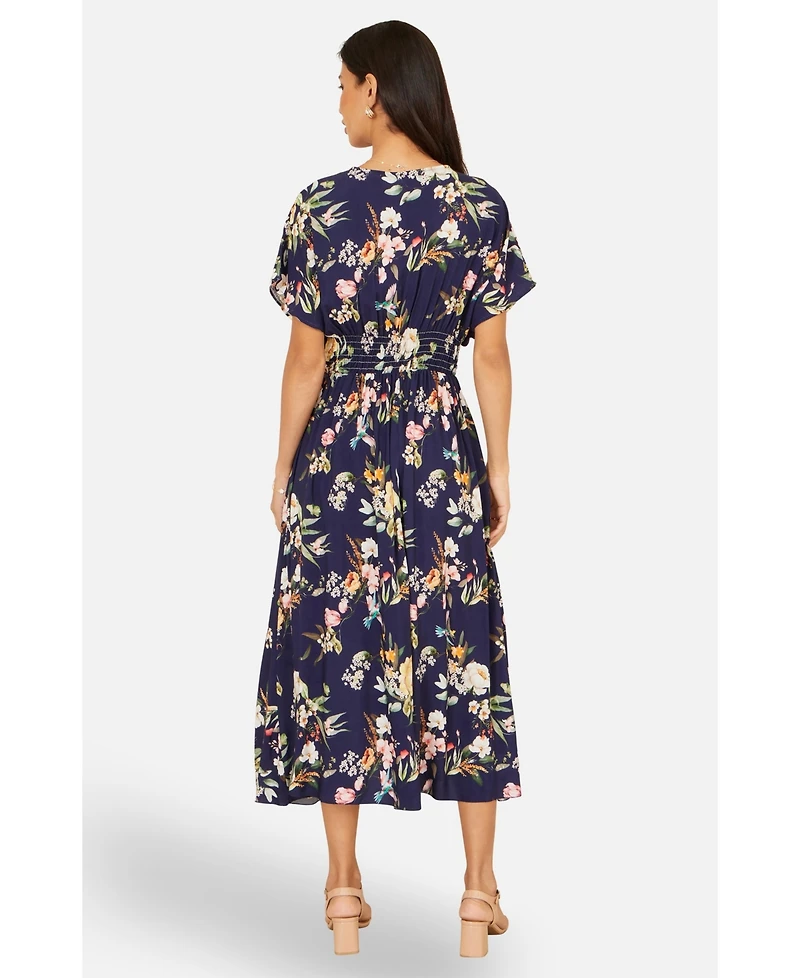 Yumi Women's Floral Print Midi Dress