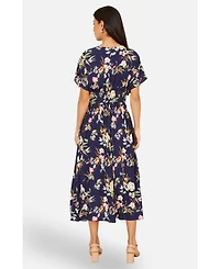 Yumi Women's Floral Print Midi Dress