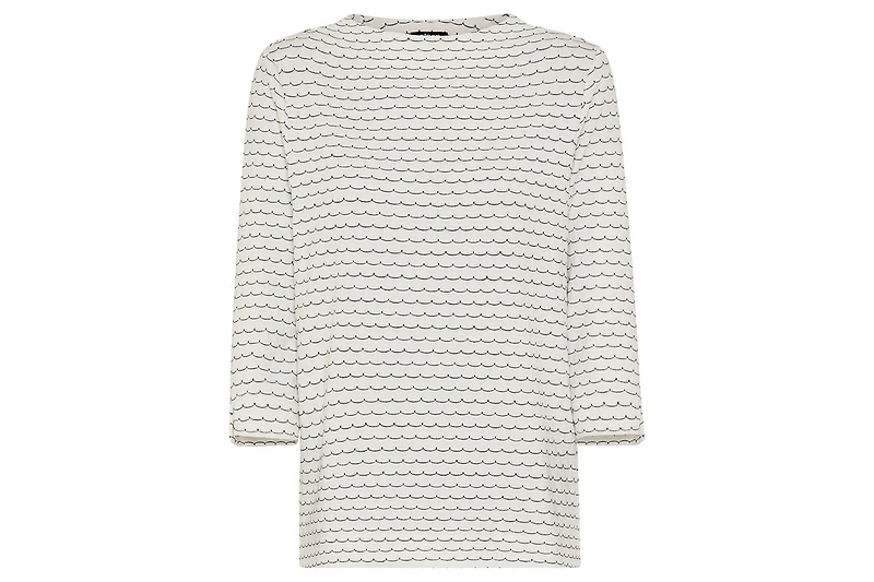 Olsen Women's Scallop Stripe Jersey Top