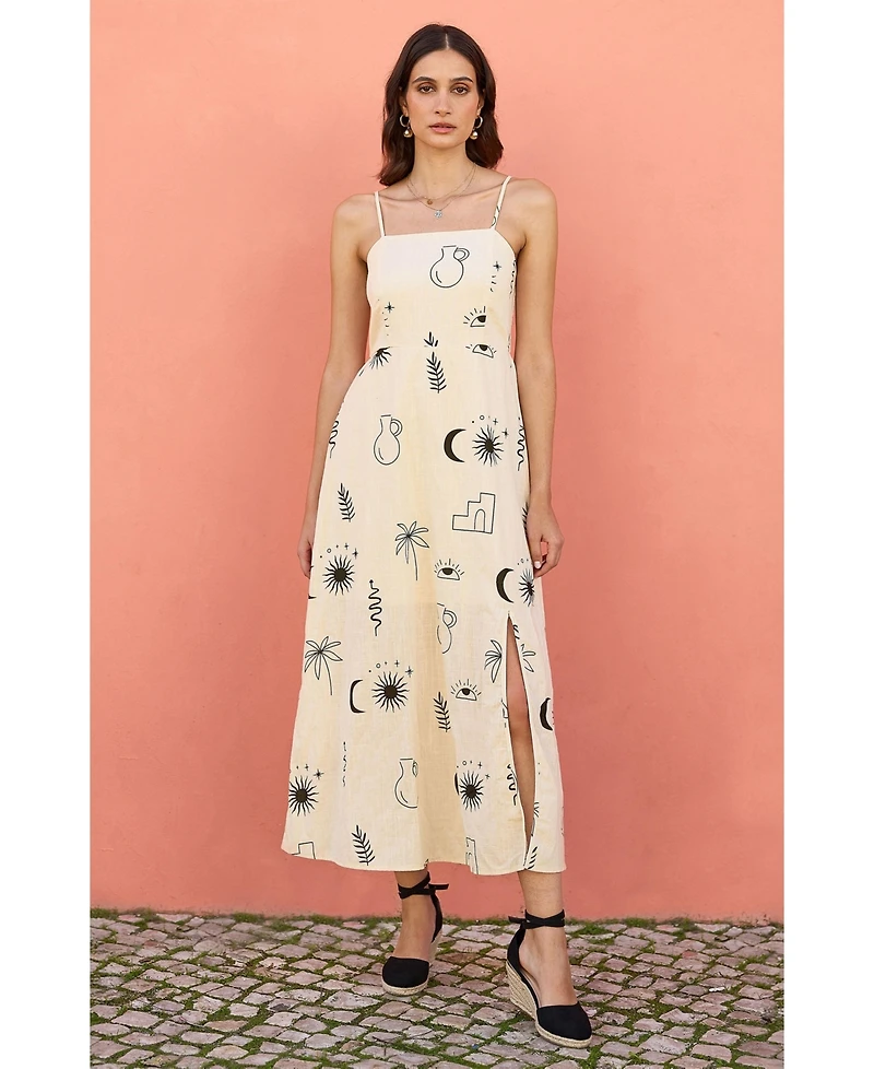 Yumi Women's Mystic Print Midi Dress