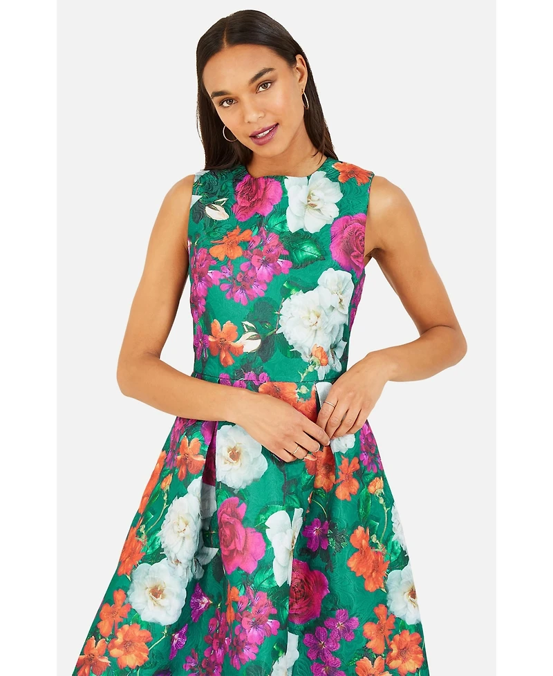 Yumi Women's Floral Skater Dress