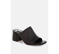 Rag and Co Womens Wuling Slip-On Soft Leather Heels