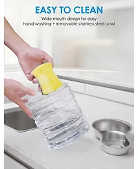 Aronkl Easy Clean Wide-Mouth Dog Water Dispenser with Removable Bowl
