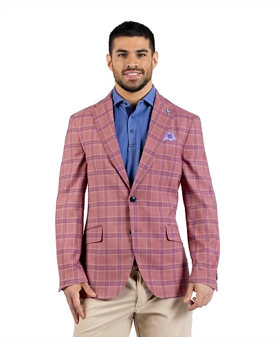 TailorByrd Men's Melange Shadow Plaid Sport Coat