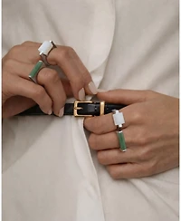 seree Year of the Horse — Jade Stone Saddle Ring