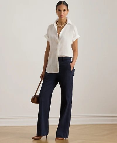 Lauren Ralph Petite High-Rise Flare Chino Pants