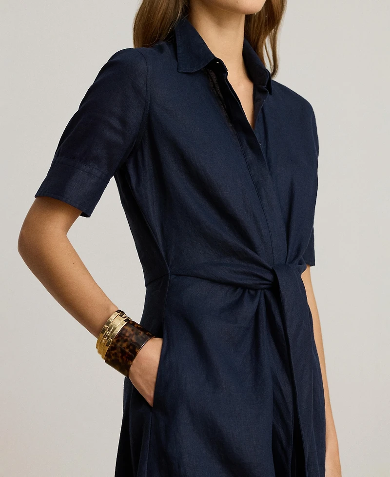 Lauren Ralph Women's Linen Shirtdress