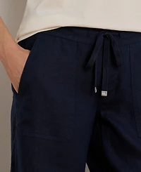 Lauren Ralph Wide-Leg 100% Linen Pants