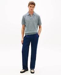 Tommy Hilfiger Men's Spread Collar Mouline Polo Shirt