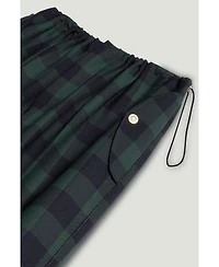 Nocturne Women's Emerald Check Drawstring Wide-Leg Pants