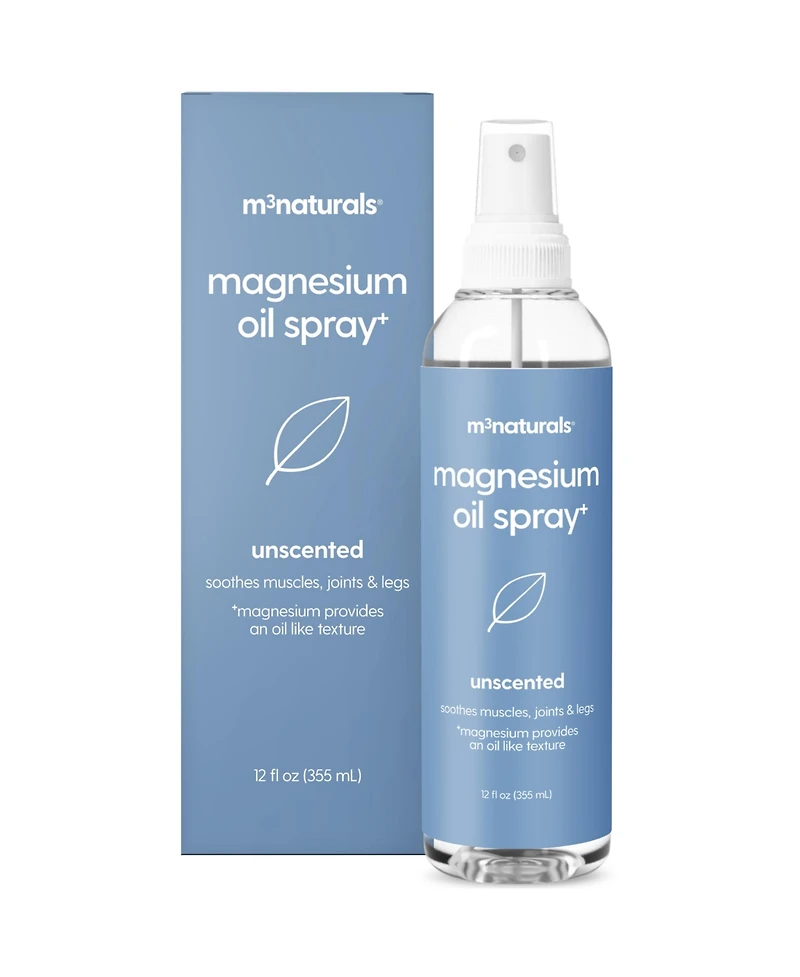 M3 Naturals Unscented Magnesium Oil Spray, 12fl oz