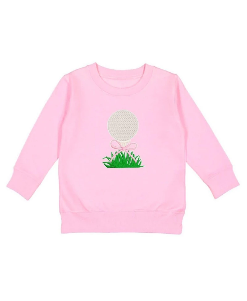 Sweet Wink Toddler Girls Golf Tee Bow Patch Sweatshirt