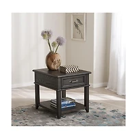 Liberty Furniture Industries, Inc Mill Creek Drawer End Table in Peppercorn
