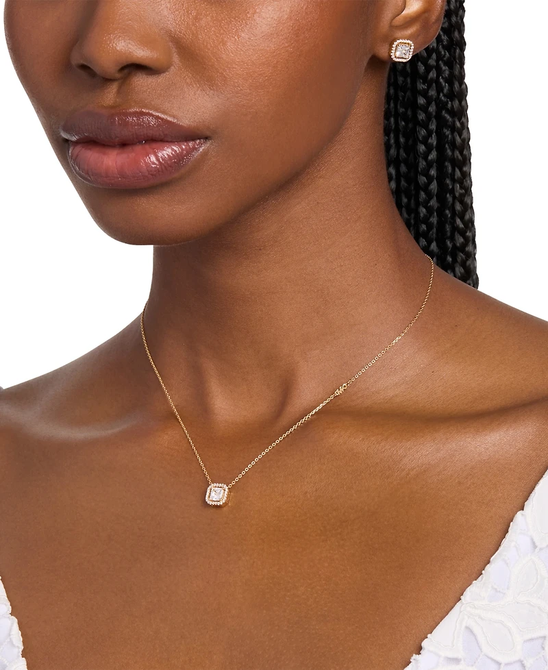 Michael Kors 14K Gold Plated Asscher Cut Pendant Necklaces