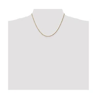 Curata Jewelry Solid 18k Yellow Gold Italian Diamond-Cut Singapore Chain Necklace