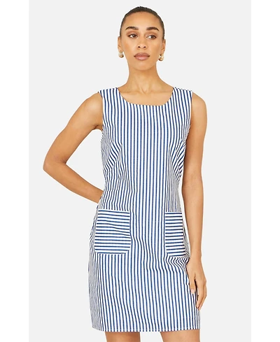 Yumi Women's Stripe Cotton Shift Dress