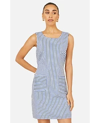 Yumi Women's Stripe Cotton Shift Dress