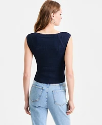 Guess Women's Elisabette Scoop Neck Top