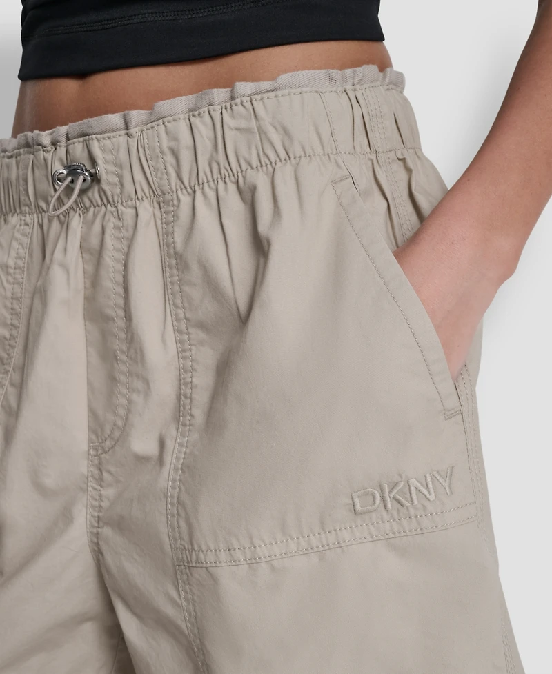 Dkny Sport Women's Mid-Rise Bungee Waist Shorts