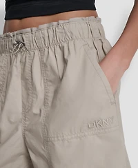 Dkny Sport Women's Mid-Rise Bungee Waist Shorts