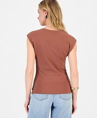 I.n.c. International Concepts Women's Side-Cinched Cotton Tank Top, Exclusively at Macy's