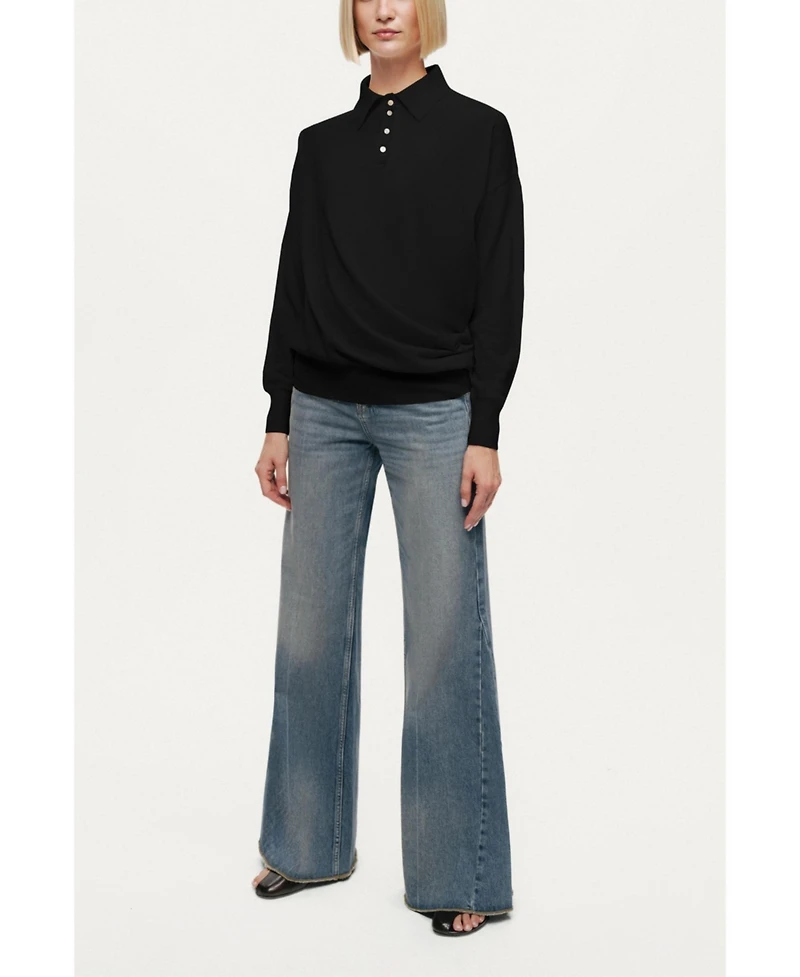 Nocturne Women's Knit Polo Sweater