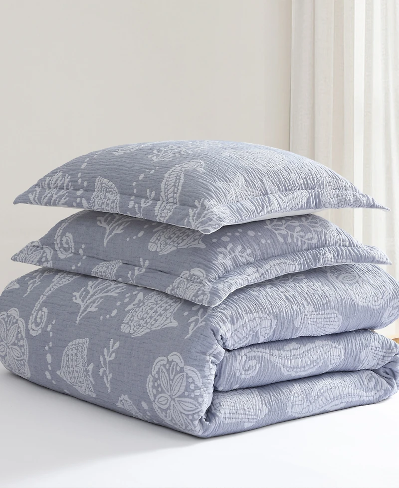 Levtex Seaside Charm Textured -Pc. Duvet Cover Set