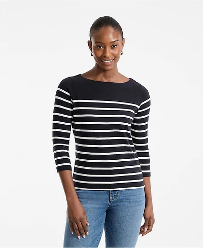 Lands' End Women's Mariner Jersey Boatneck Top
