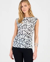 I.n.c. International Concepts Women's Printed Mesh Sleeveless Top, Macy's Exclusive