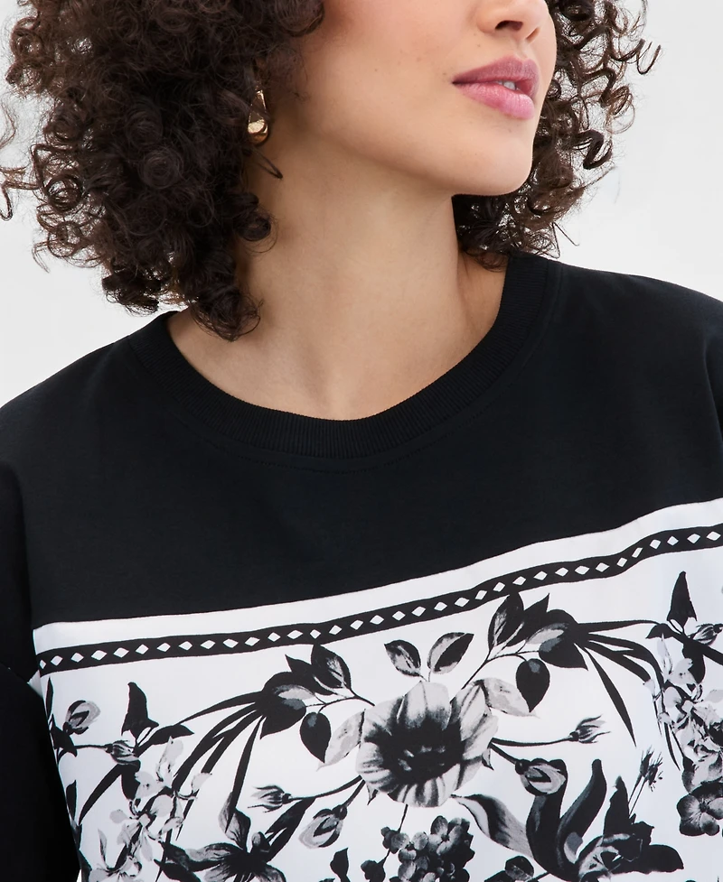I.n.c. International Concepts Petite Printed Crewneck T-Shirt, Macy's Exclusive