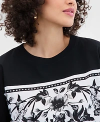 I.n.c. International Concepts Petite Printed Crewneck T-Shirt, Macy's Exclusive