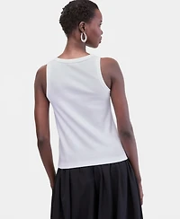 I.n.c. International Concepts Women's Lace-Trim Ribbed Tank, Macy's Exclusive