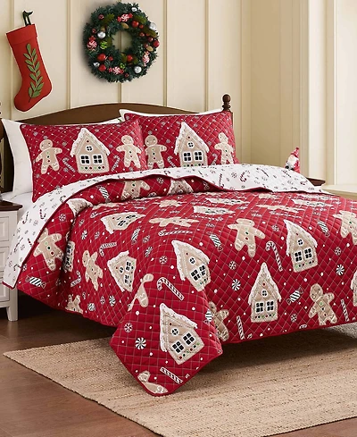 Avanti Holiday Lane Reversible 2-Pc. Quilt Set, Twin