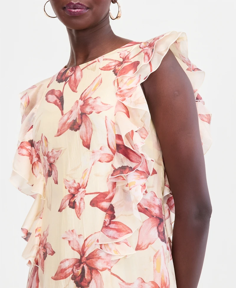 I.n.c. International Concepts Women's Ruffle Sleeveless Midi Dress, Macy's Exclusive