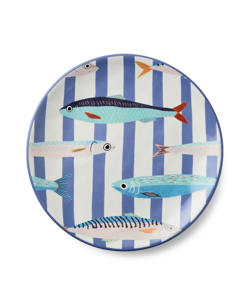Certified International Something Fishy Salad Plates, Set of 4