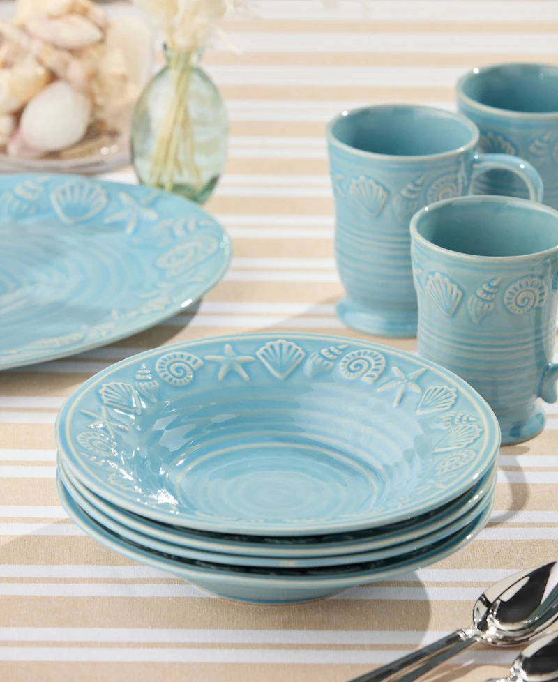 Certified International Coastline Soup Bowls, Set of 4