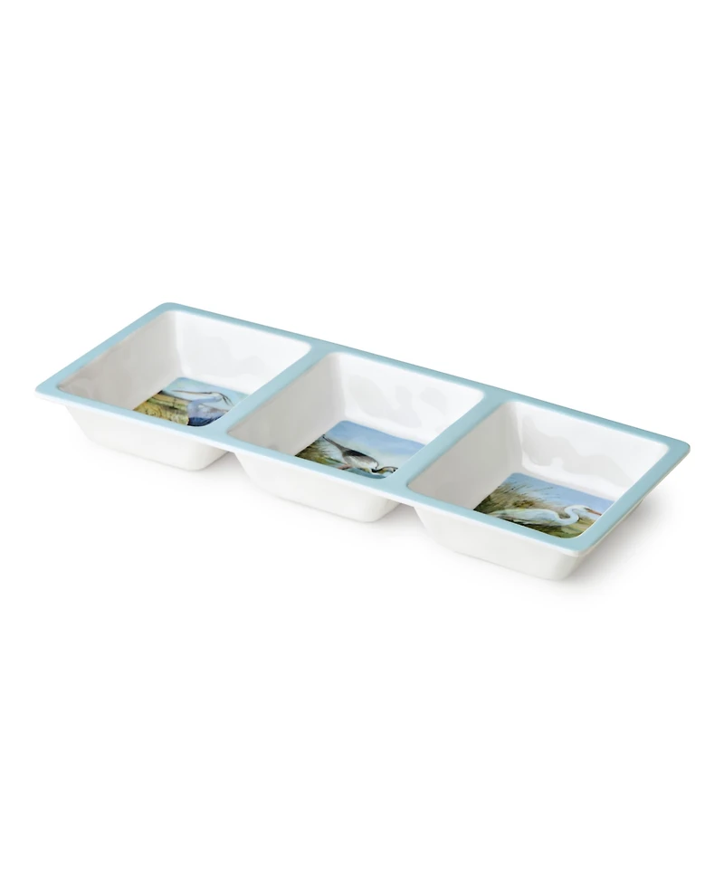 Certified International Coastal Birds Melamine 3-Pc. Hostess Set