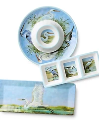 Certified International Coastal Birds Melamine 3-Pc. Hostess Set