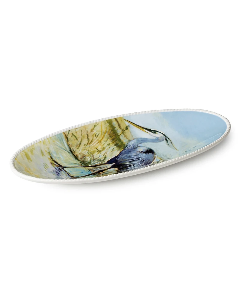 Certified International Coastal Birds Fish Platter
