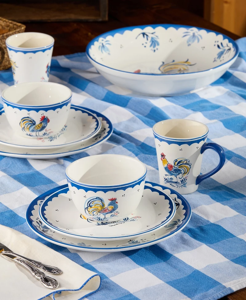 Certified International French Rooster 16-Pc. Dinnerware Set, Service for 4