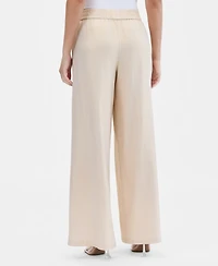 I.n.c. International Concepts Women's Metallic Linen-Blend Wide-Leg Pants, Macy's Exclusive